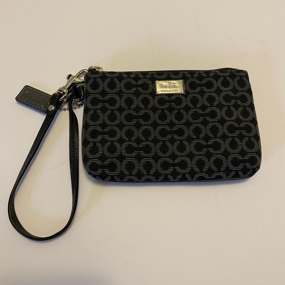Coach Wristlet Maison Art Op Black Small Pouch Wristlet Wallet Clutch NWOT - Picture 1 of 15